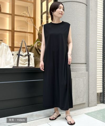 【50%off】強撚スムースノースリーブワンピース