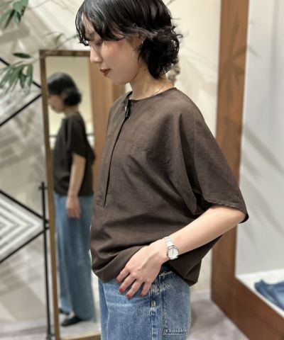 タンブラーブッチャー半袖ブラウス